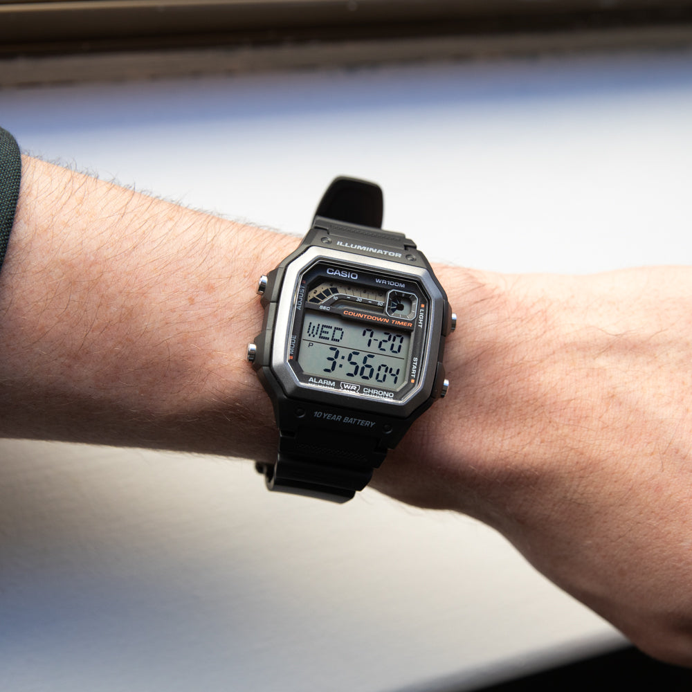 Casio W219H-2 Blue 50 Metres Water Resistant Digital Watch – Watch Depot