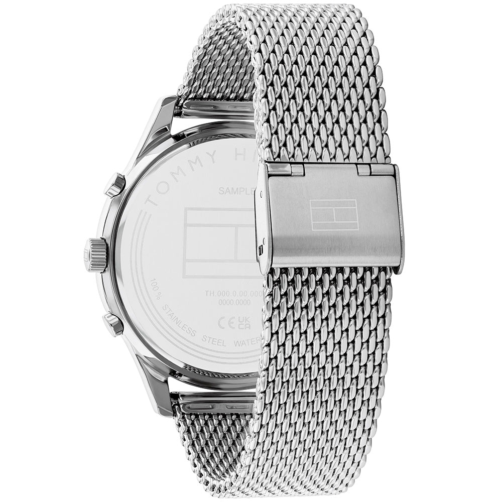 Tommy hilfiger black stainless steel mesh bracelet on sale watch