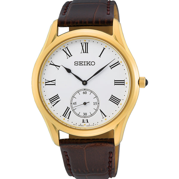 Seiko SRK050P Brown Leather Mens Watch – Watch Depot