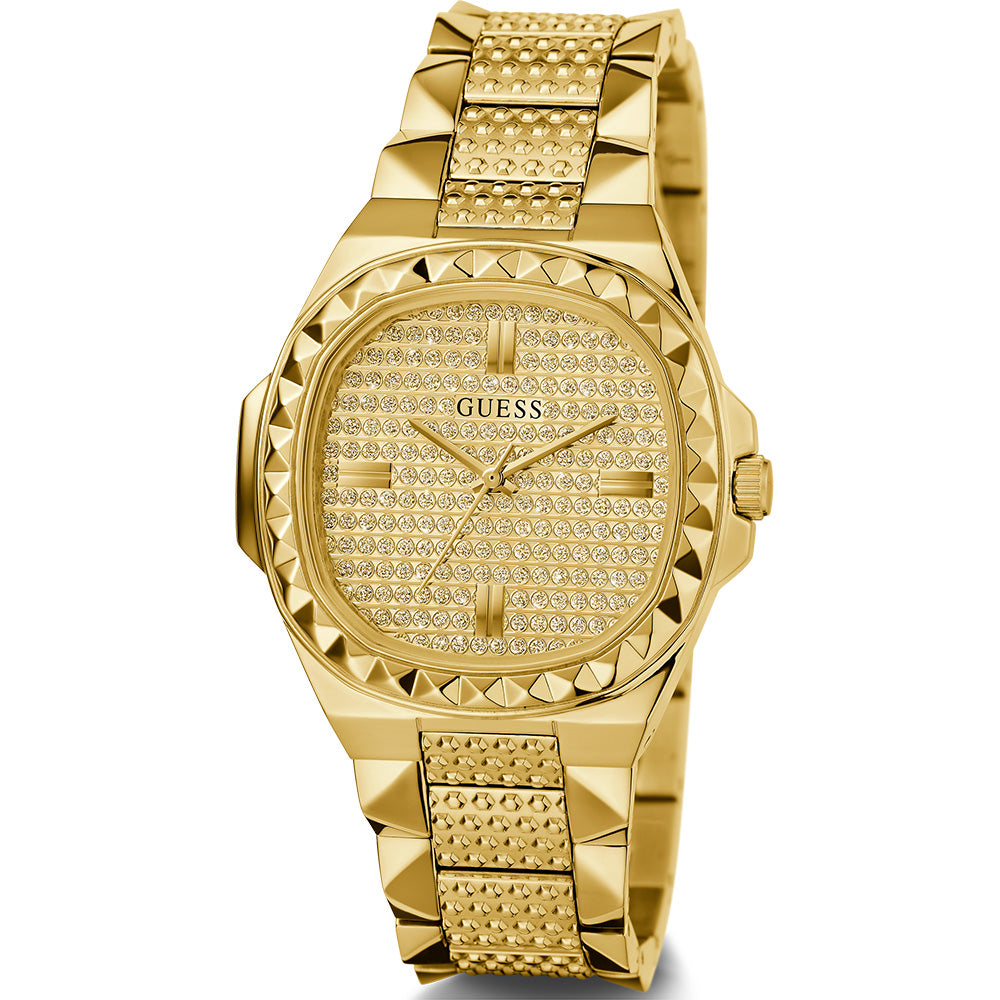 Guess gold outlet and diamond watch