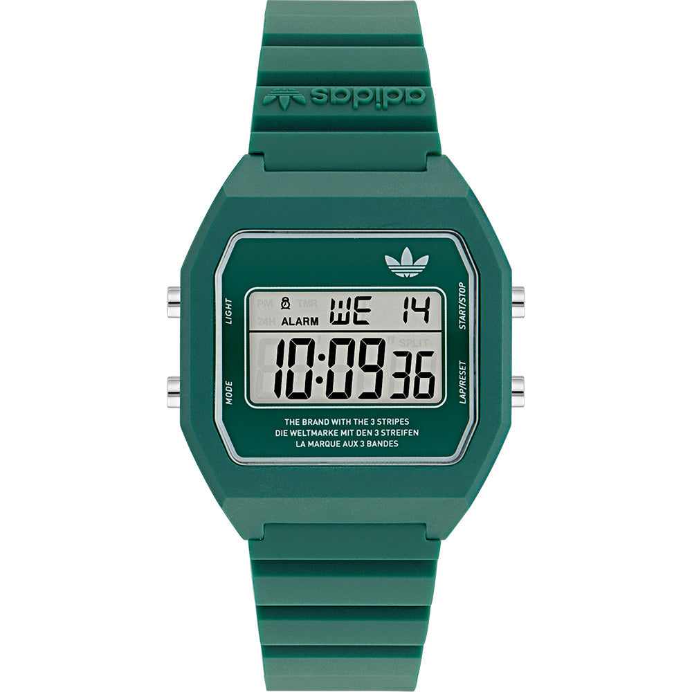 Adidas Green Unisex Depot AOST23558 Two Resin Watch Watch – Digital