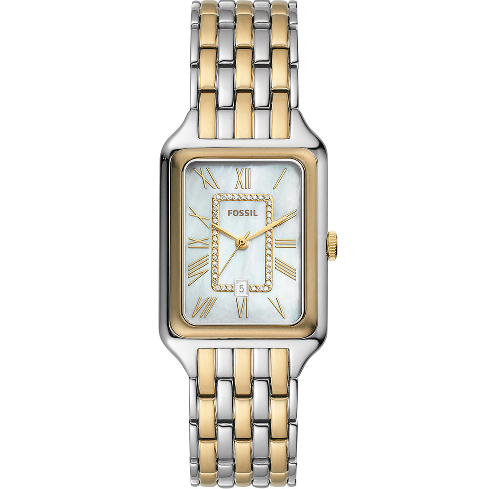 Mother of pearl fossil ladies clearance watch