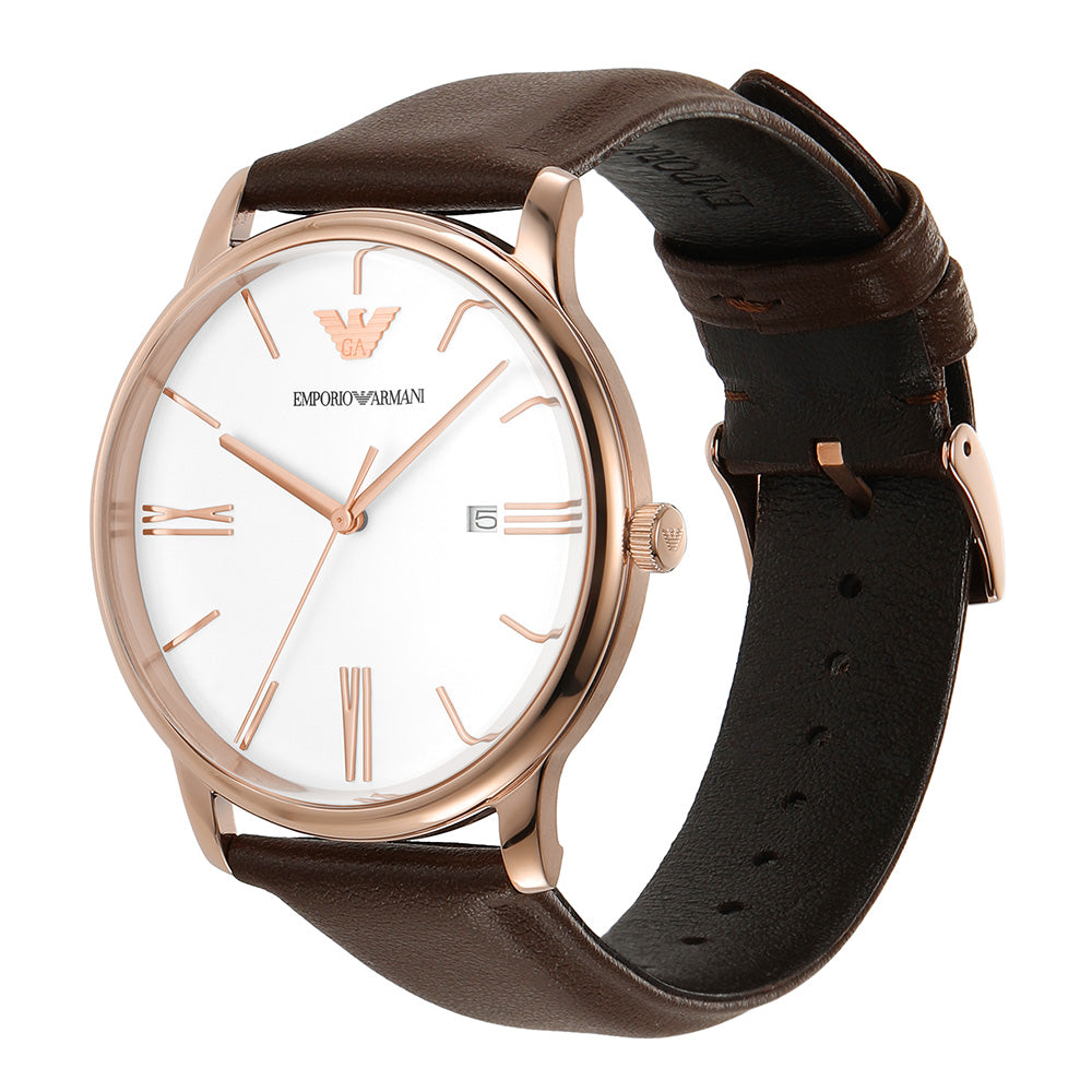 Mens Depot Leather – AR11572 Watch Minimalist Emporio Watch Armani