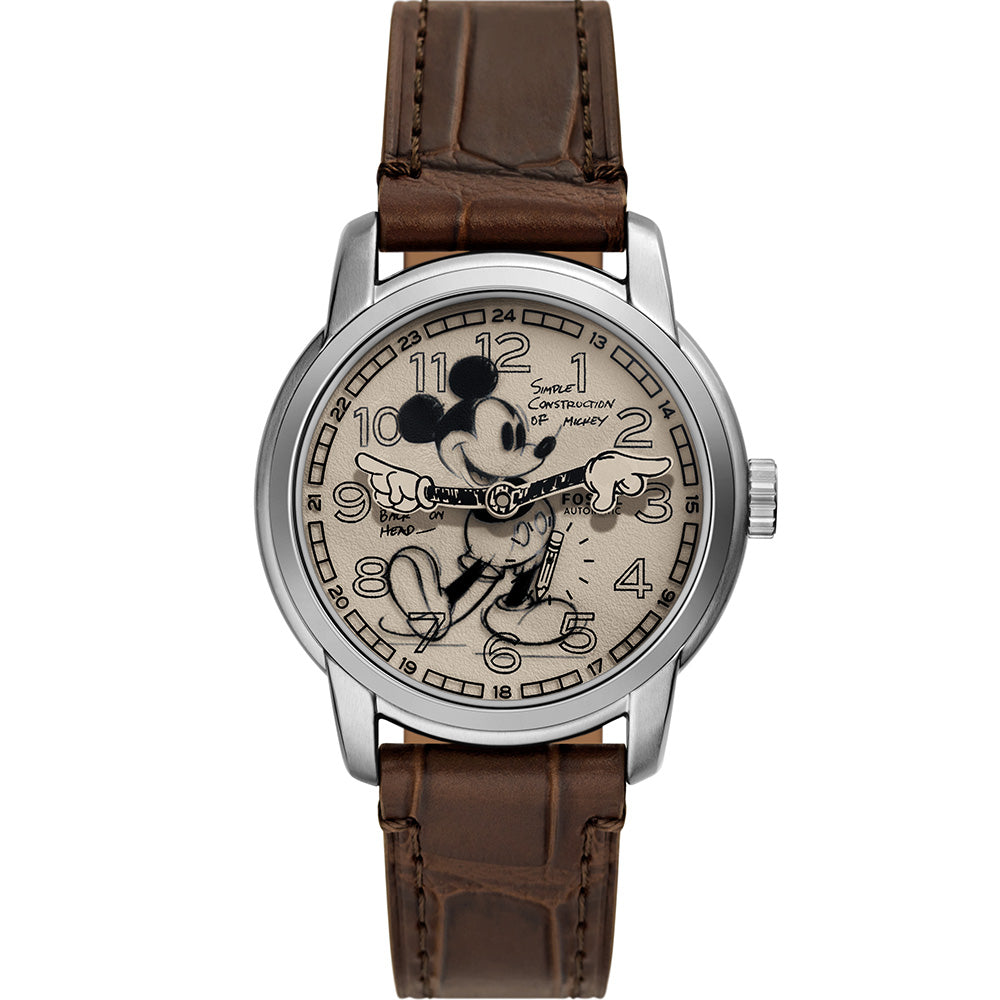 Fossil LE1185 Sketchbook Mickey Heritage Automatic 100th Disney