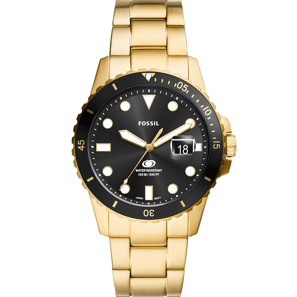 Gold and black outlet fossil watch