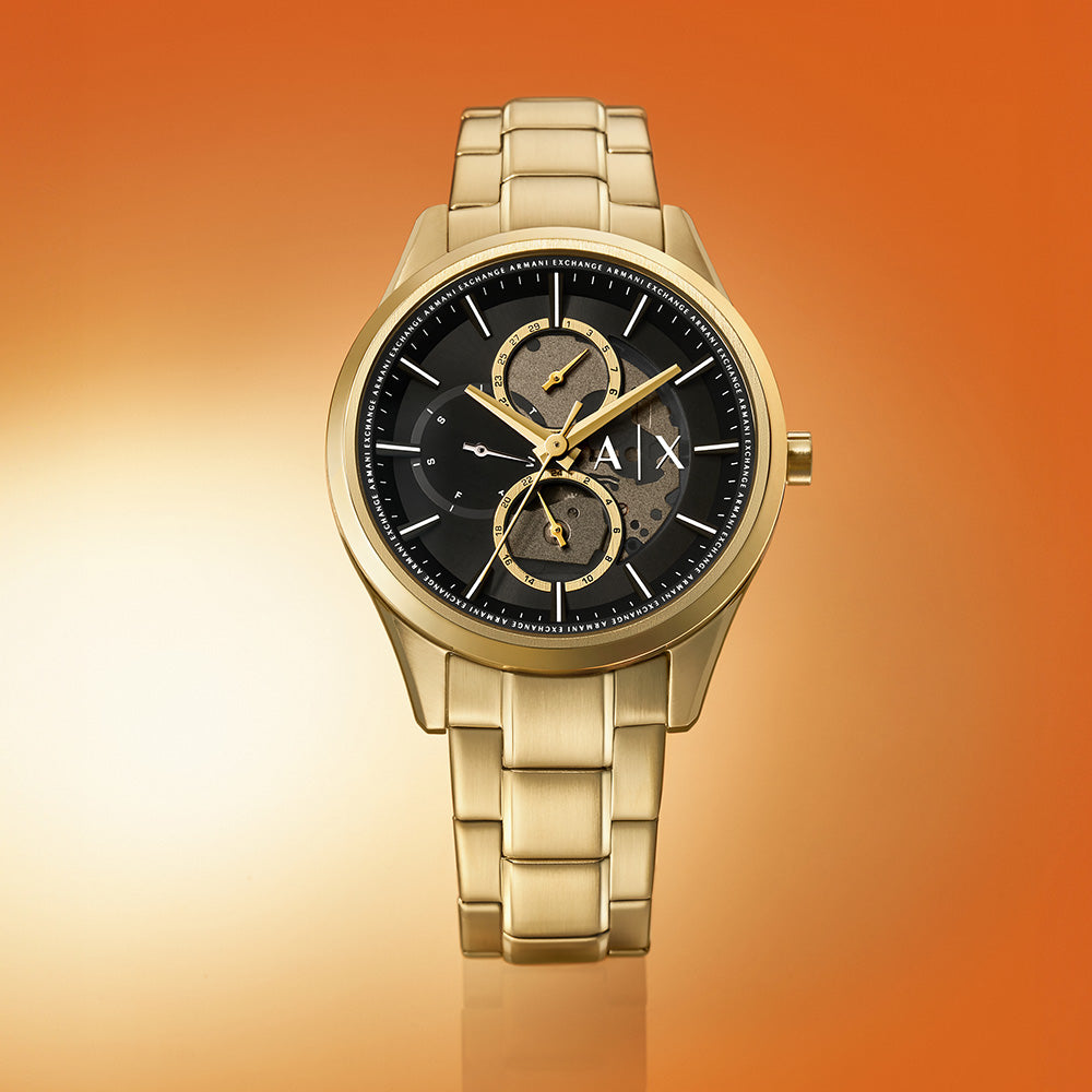Armani Exchange AX1875 Dante Multifunction Gents Watch Tone – Depot Gold Watch