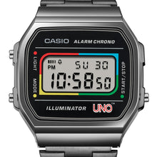 Load image into Gallery viewer, Casio Vintage A168WEUC-1A UNO Collaboration Limited Edition