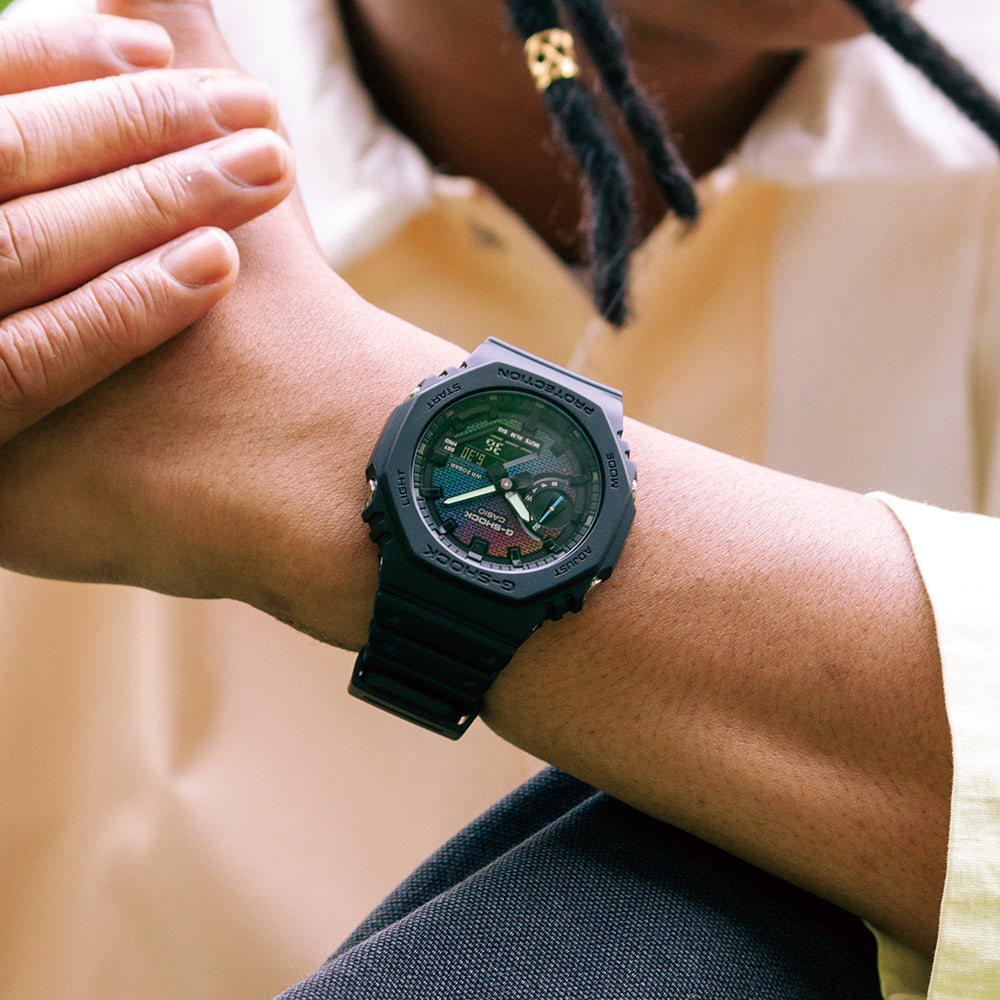 G-Shock GA2100RW-1A Rainbow Brick Wall