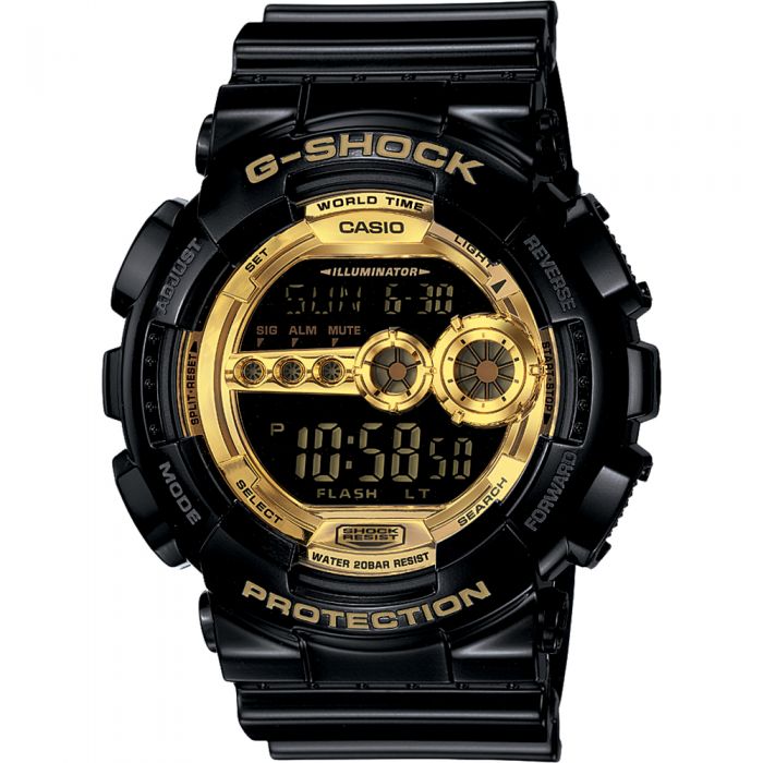 Black and gold 2025 g shock mens watch