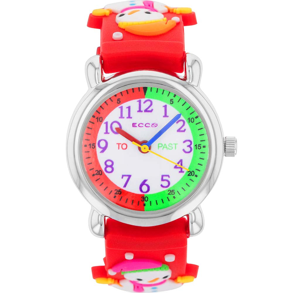 ECC Christmas Snowman Red Kids Watch