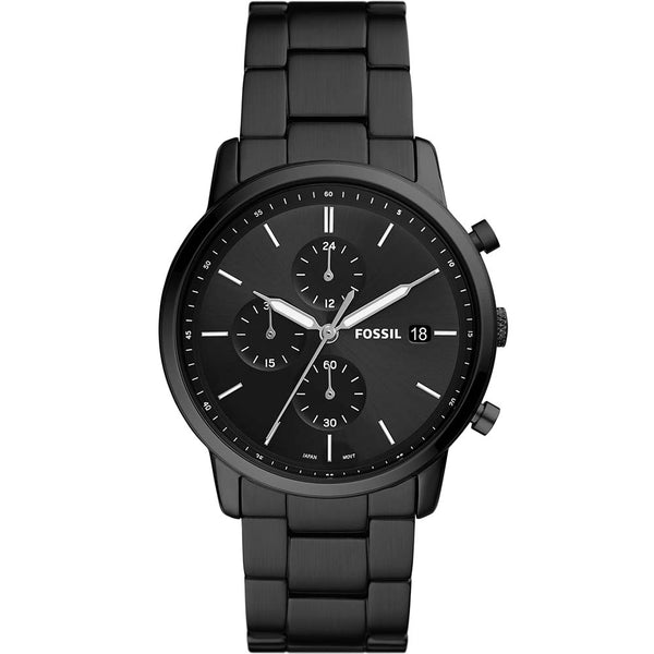 Fossil FS5848 Minimalist Black Stainless Steel Mens Watch – Watch Depot