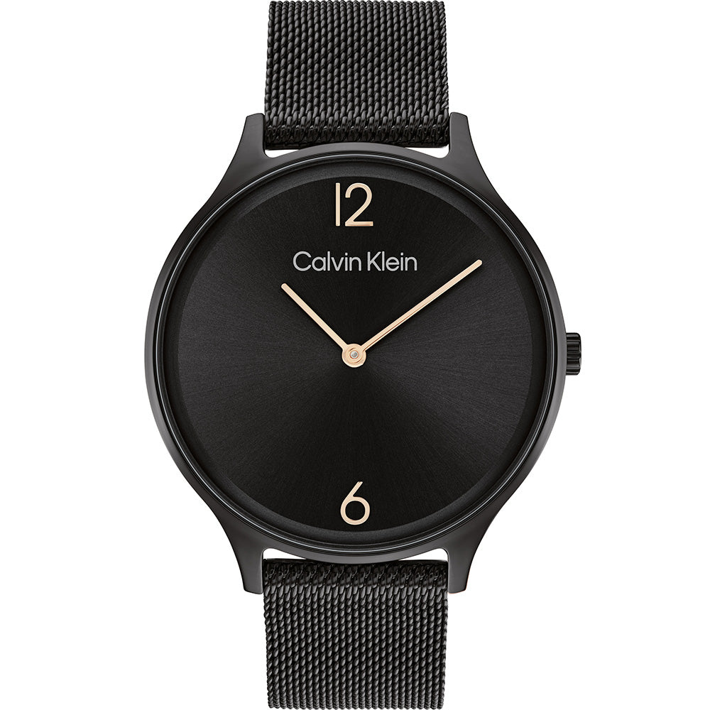 Calvin Klein 25200004 Timeless Black Mesh Womens Watch – Watch Depot