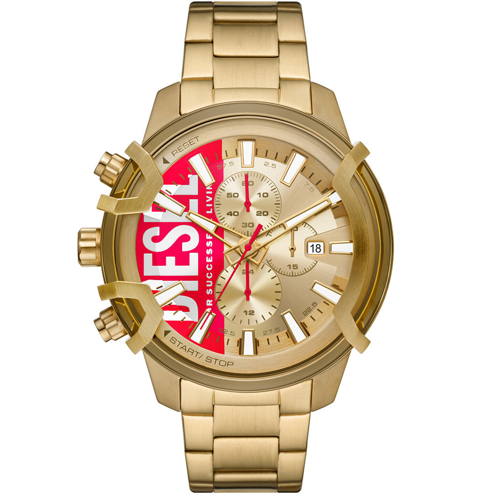 Diesel DZ4595 Griffed Gold Tone Mens Watch