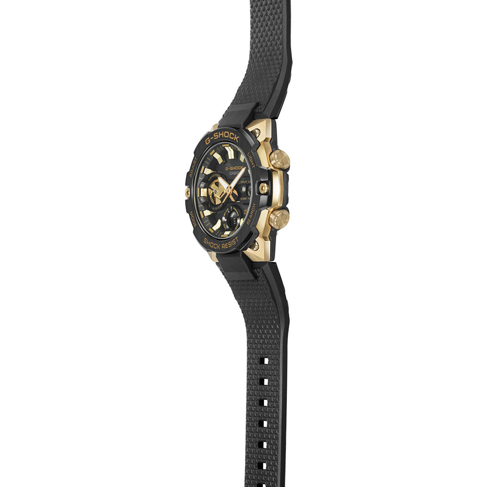 G shock black hotsell and gold mens watch