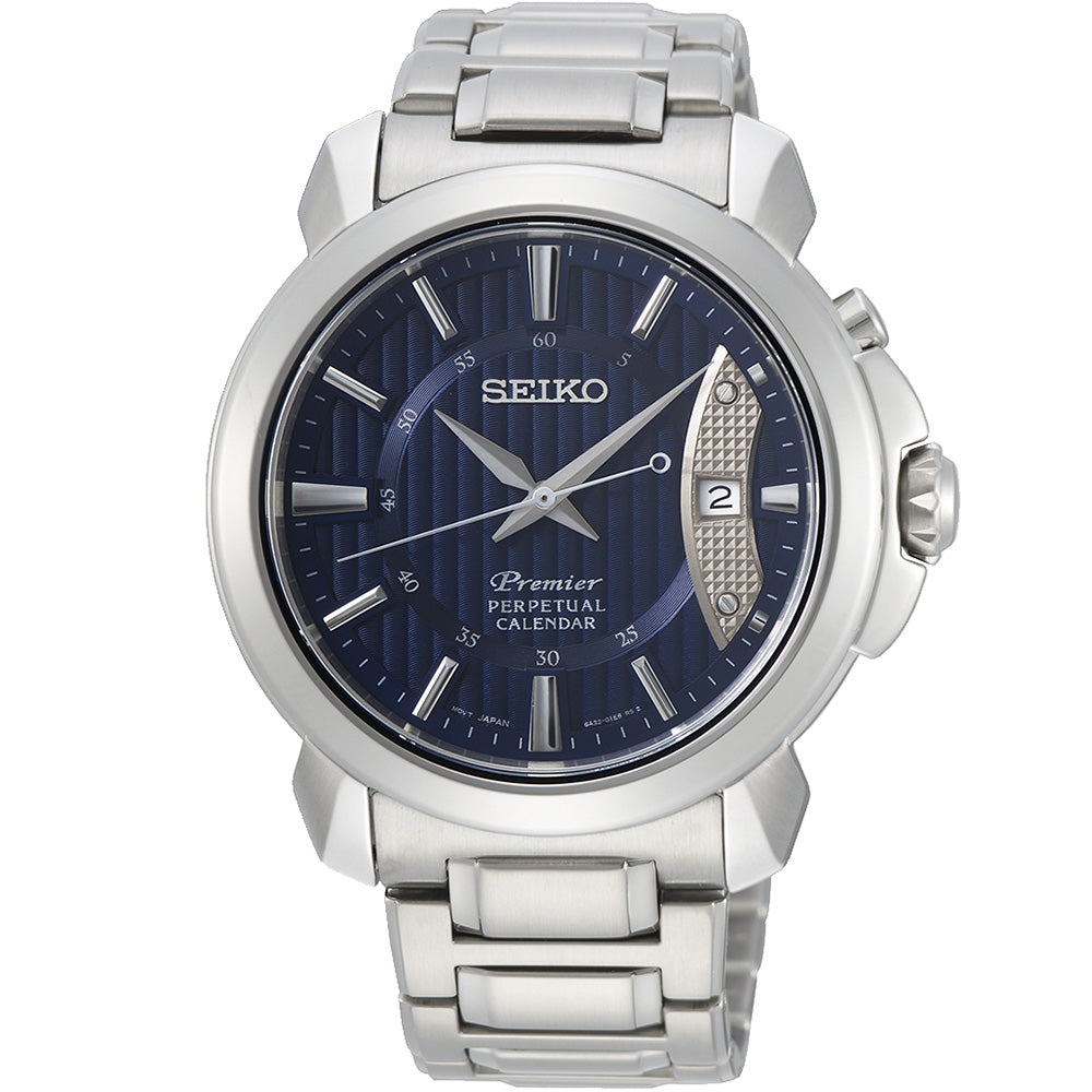 Seiko Premier SNQ157J Perpetual Calendar 41.5mm Watch Depot