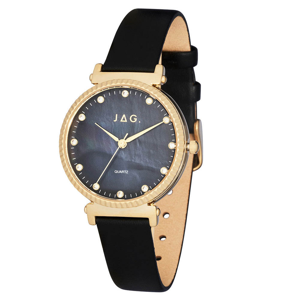 Jag J2682 Victoria Black leather Womens Watch