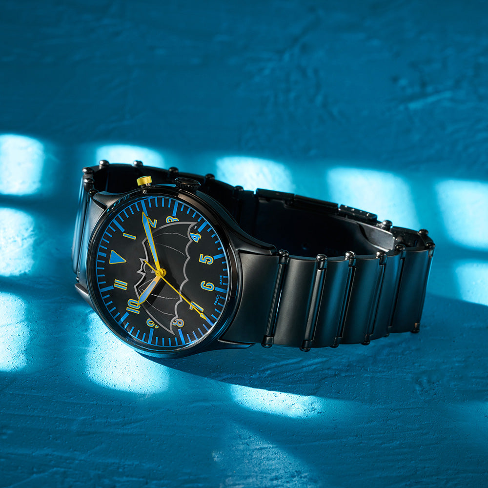 Fossil Batman Heritage LED Black Stainless Steel Limited Edition