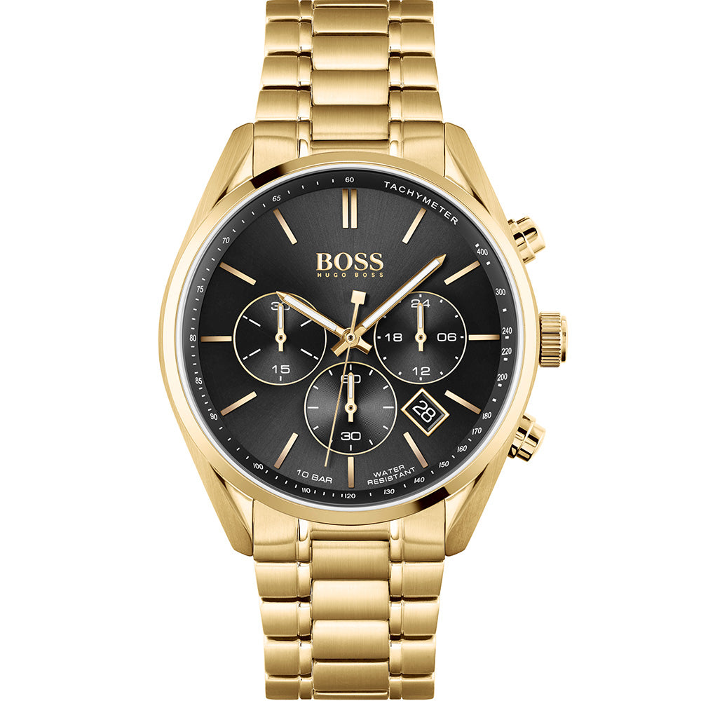 Depot Watch 1513848 Mens Hugo – Champion Gold Boss Watch Tone