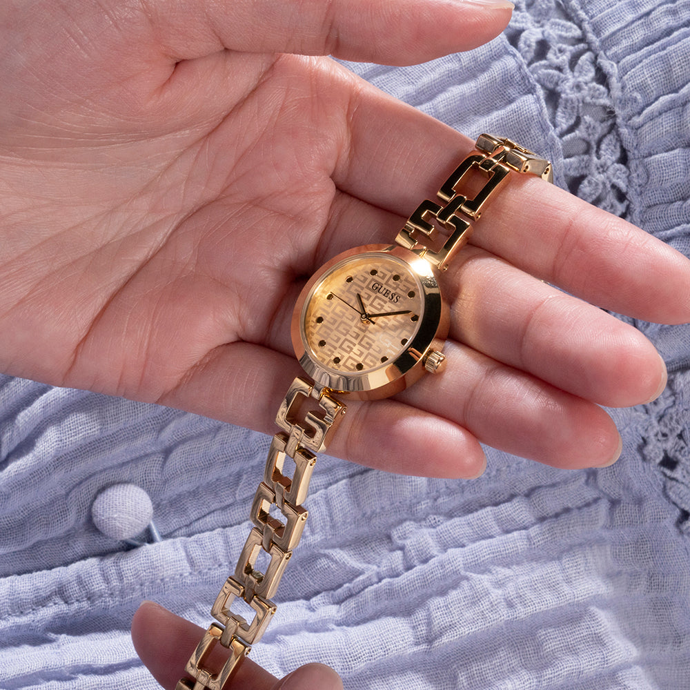 GUESS Monogram Rose-Goldtone Bracelet Watch GW0549L3